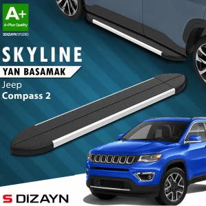 S-Dizayn Jeep Compass 2 Skyline Aluminyum Yan Basamak 173 Cm 2017 Üzeri A+ Kalite thumb 1