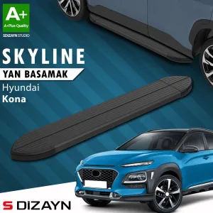 S-Dizayn Hyundai Kona Skyline Siyah Yan Basamak 173 Cm 2018-2023 A+ Kalite thumb 1