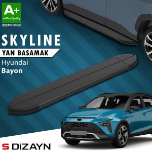 Hyundai Bayon 2021-Günümüz (BC3 CUV) uyumlu Skyline Siyah Yan Basamak 173 Cm 2021-2024 A+ Kalite modelleri DRS Tuning'de. Kaliteli malzeme, hızlı kargo ve