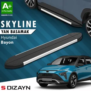 S-Dizayn Hyundai Bayon Skyline Aluminyum Yan Basamak 173 Cm 2021-2024 A+ Kalite thumb 1
