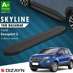 Ford EcoSport 2012-2023 (B515) uyumlu 2 Ecoboost EcoBoost 1.0 Skyline Siyah Yan Basamak 173 Cm 2012-2022 A+ Kalite modelleri DRS Tuning'de. Kaliteli malzeme,