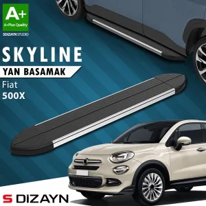 S-Dizayn Fiat 500X Skyline Krom Yan Basamak 173 Cm 2014 Üzeri A+ Kalite thumb 1