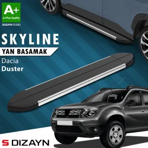 S-Dizayn Dacia Duster Skyline Krom Yan Basamak 173 Cm 2009-2018 A+ Kalite thumb 1