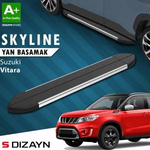 Suzuki Vitara 2015-Günümüz (LY) uyumlu 4 Skyline Krom Yan Basamak 163 Cm 2015 Üzeri A+ Kalite modelleri DRS Tuning'de. Kaliteli malzeme, hızlı kargo ve güvenli