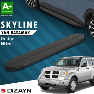 Dodge Nitro 2006-2012 (KA) uyumlu Skyline Siyah Yan Basamak 153 Cm 2007-2012 A+ Kalite modelleri DRS Tuning'de. Kaliteli malzeme, hızlı kargo ve güvenli