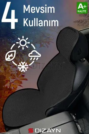 S-Dizayn Oto Koltuk Koruyucu Kılıf Set Siyah Universal 2+3 Parça Ön Arka thumb 3