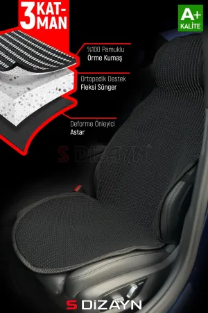 S-Dizayn Oto Koltuk Koruyucu Kılıf Set Siyah Universal 2+3 Parça Ön Arka thumb 4