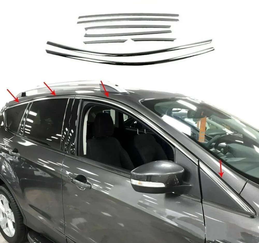 Ford Kuga 2013-2019 Krom Cam Üst Çıtası
