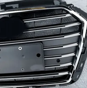 Audi A3 Uyumlu 2016-2020 Panjur S3 Siyah-Krom thumb 2