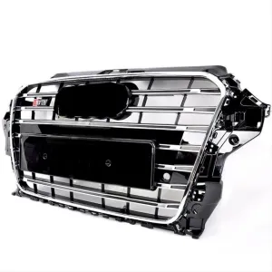 Audi A3 Uyumlu 13-17 Panjur S3 Siyah-Krom thumb 3