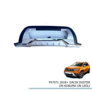 Dacia Duster 2017-2024 (HM) uyumlu 2018-2020 Ledli Ön Tampon Koruma modelleri DRS Tuning'de. Kaliteli malzeme, hızlı kargo ve güvenli alışverişle hemen