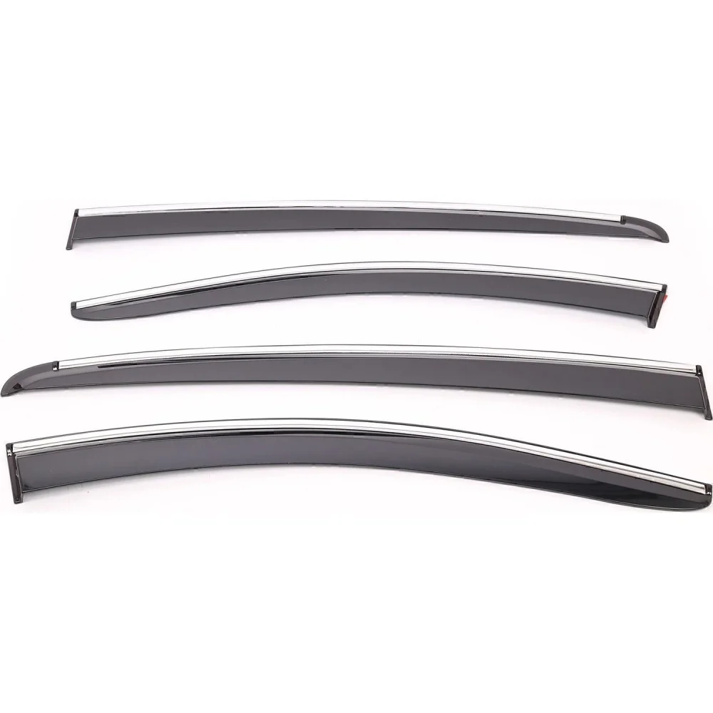 Sunplex VOLKSWAGEN Uyumlu GOLF 5-6-7 2003-2022 Arası Chrome Style 4 Lü Set Kromlu Cam Rüzgarlığı Ön Ve Arka Parça