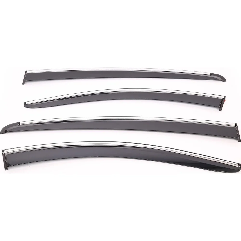 Sunplex RENAULT Uyumlu FLUENCE 2009-2016 Arası Chrome Style 4 Lü Set Kromlu Cam Rüzgarlığı Ön Ve Arka Parça