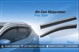 Sunplex CITROEN Uyumlu BERLINGO 2018 Sonrası Chrome Style 4 Lü Set Kromlu Cam Rüzgarlığı Ön Ve Arka Parça thumb 2