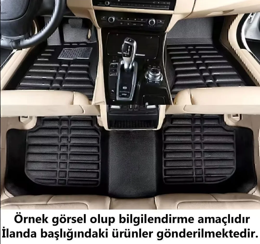 Ford Tourneo Courier 2020 Sonrası 5D Havuzlu Karbon Dizayn Paspas Seti