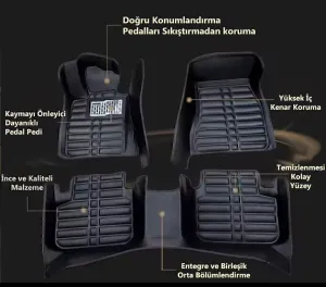 Fiat Doblo 2017 Sonrası 5D Havuzlu Karbon Dizayn Paspas Seti thumb 3