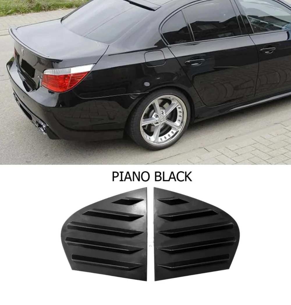 BMW E60 2004-2010 Kelebek Cam Kaplama Parlak Siyah Parça