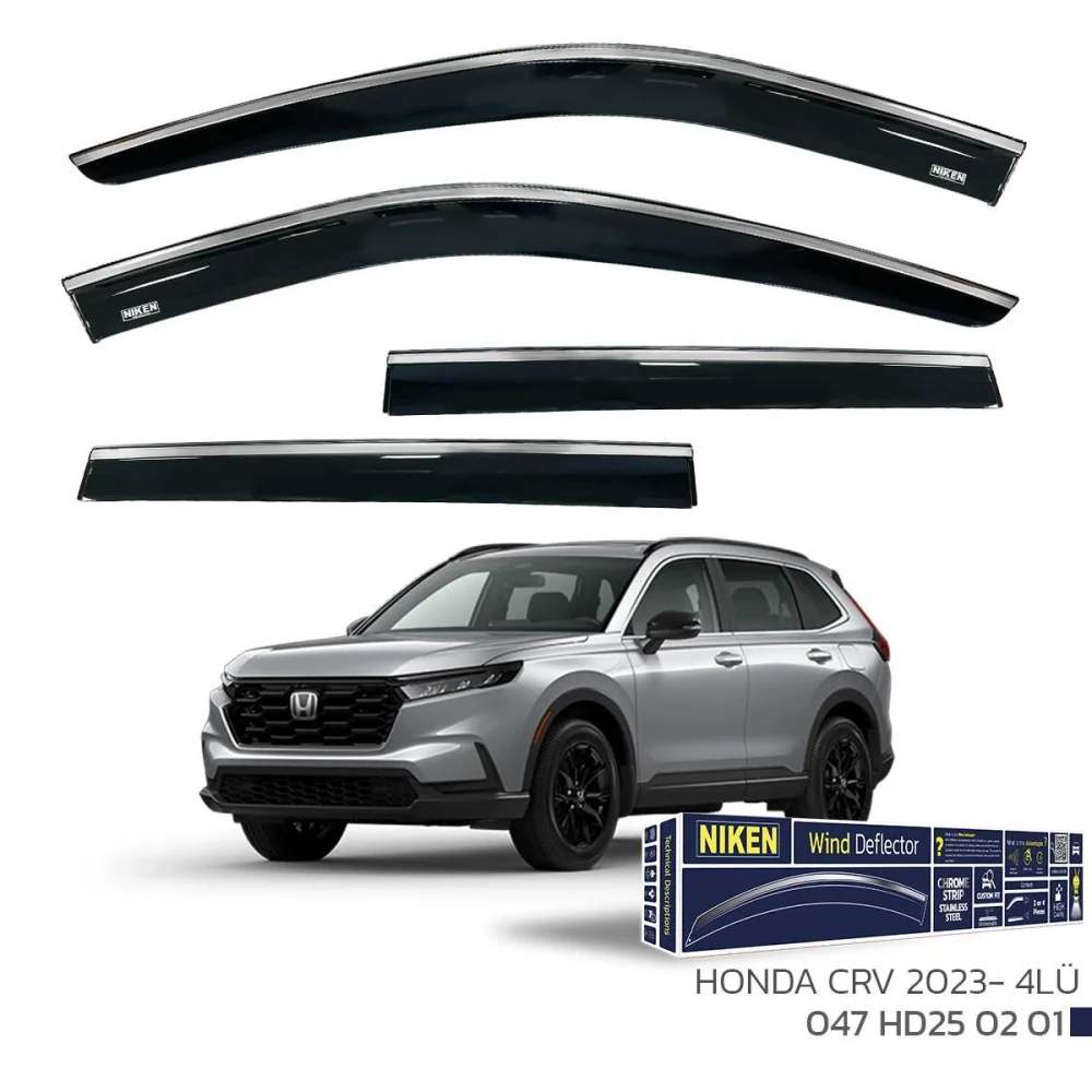 Honda Crv 2023 Sonrası - Kromlu Cam Rüzgarlığı 4Lü Parça