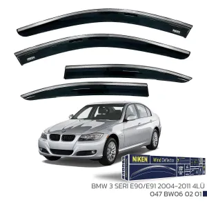 BMW 3 Serisi 2004-2013 (E90) uyumlu E90/E91 2004-2011 - Kromlu Cam Rüzgarlığı 4Lü Parça modelleri DRS Tuning'de. Kaliteli malzeme, hızlı kargo ve güvenli