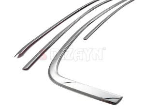 S-Dizayn Fiat Egea HB Krom Cam Üst Çıtası 4 Prç. 2015 Üzeri (Mat Krom) A+ Kalite thumb 3