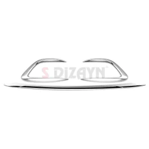S-Dizayn Mercedes Vito W447 Makyajlı Krom Ön Tampon Alt Çıtası 3 Prç. 2024 Üzeri A+ Kalite thumb 2