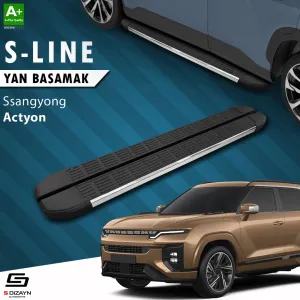 S-Dizayn Ssangyong Actyon S-Line Krom Yan Basamak 183 Cm 2024 Üzeri A+ Kalite thumb 1