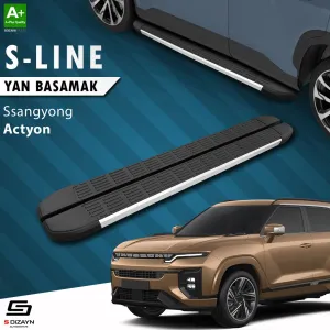 S-Dizayn Ssangyong Actyon S-Line Aluminyum Yan Basamak 183 Cm 2024 Üzeri A+ Kalite thumb 1