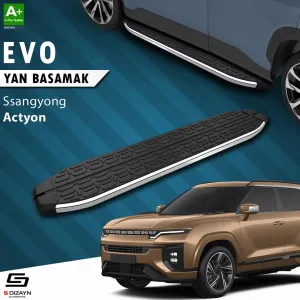 S-Dizayn Ssangyong Actyon Evo Krom Yan Basamak 183 Cm 2024 Üzeri A+ Kalite thumb 1