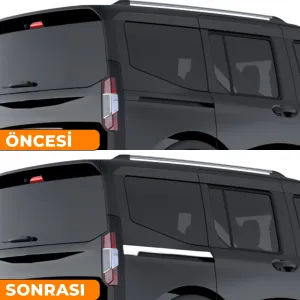 S-Dizayn Ford Courier Krom Sürgülü Kapı Çıtası 2 Prç. 2023 Üzeri A+ Kalite thumb 5