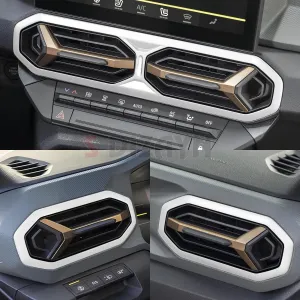 S-Dizayn Renault Duster Krom Havalandırma Çerçevesi 3 Prç. 2024 Üzeri (Mat Krom) A+ Kalite thumb 5