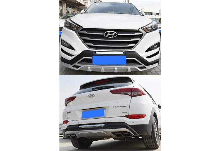 S-Dizayn Hyundai Tucson Ön ve Arka Tampon Koruma Difüzör Seti 2015-2018 A+ Kalite