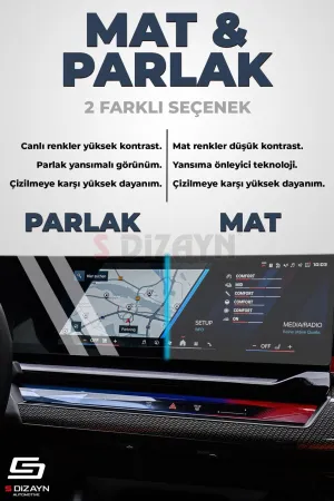 S-Dizayn Skoda Kodiaq/Karoq/Superb 9H Nano Gösterge Ekran Koruyucu (MAT) 2019-2023 A+ Kalite thumb 5