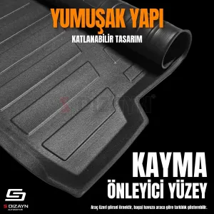 S-Dizayn Renault Kadjar 3D Pro Bagaj Havuzu 2015 Üzeri A+ Kalite thumb 5