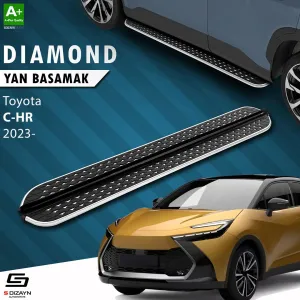 Toyota C-HR 2023-Günümüz (AX20) uyumlu 2 Diamond Krom Yan Basamak 173 Cm 2023 Üzeri A+ Kalite modelleri DRS Tuning'de. Kaliteli malzeme, hızlı kargo ve güvenli