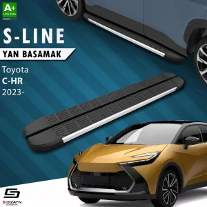 Toyota C-HR 2023-Günümüz (AX20) uyumlu 2 S-Line Aluminyum Yan Basamak 173 Cm 2023 Üzeri A+ Kalite modelleri DRS Tuning'de. Kaliteli malzeme, hızlı kargo ve