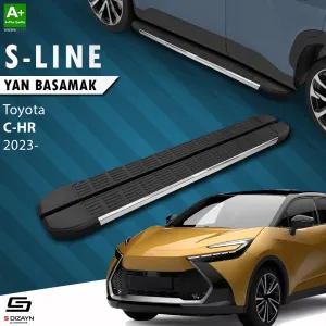 Toyota C-HR 2023-Günümüz (AX20) uyumlu 2 S-Line Krom Yan Basamak 173 Cm 2023 Üzeri A+ Kalite modelleri DRS Tuning'de. Kaliteli malzeme, hızlı kargo ve güvenli