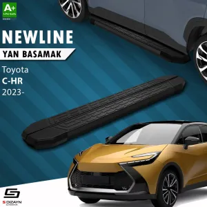 Toyota C-HR 2023-Günümüz (AX20) uyumlu 2 NewLine Siyah Yan Basamak 173 Cm 2023 Üzeri A+ Kalite modelleri DRS Tuning'de. Kaliteli malzeme, hızlı kargo ve
