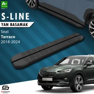 Seat Tarraco 2018-Günümüz (KN2) uyumlu S-Line Siyah Yan Basamak 193 Cm 2018-2024 A+ Kalite modelleri DRS Tuning'de. Kaliteli malzeme, hızlı kargo ve güvenli