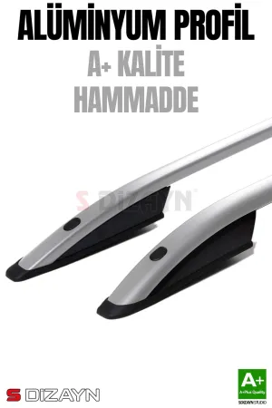 S-Dizayn Ford Tourneo Custom 2 Kısa Şase Aluminyum Gri Tavan Çıtası 2023 Üzeri A+ Kalite thumb 3