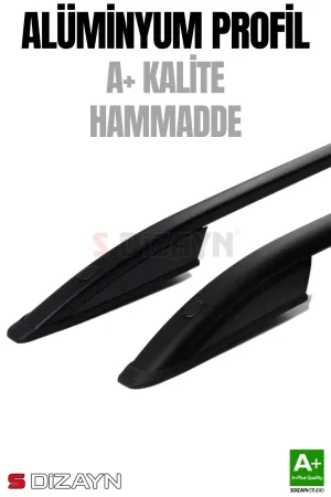S-Dizayn Peugeot Partner 3 Kısa Şase Aluminyum Siyah Tavan Çıtası 2019 Üzeri A+ Kalite thumb 3