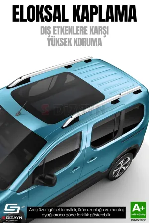 S-Dizayn Fiat Fiorino Aluminyum Gri Tavan Çıtası Sport Model 2008 Üzeri A+ Kalite thumb 2