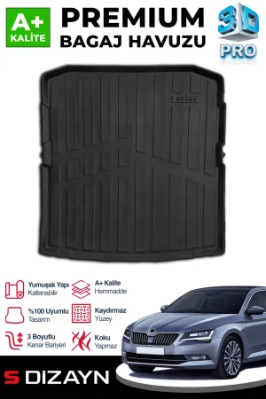 Skoda Superb 2015-2023 (3V) uyumlu 3D Pro Bagaj Havuzu 2015-2024 A+ Kalite modelleri DRS Tuning'de. Kaliteli malzeme, hızlı kargo ve güvenli alışverişle hemen