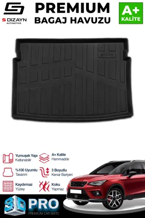 Seat Arona 2017-Günümüz (KJ7) uyumlu 3D Pro Bagaj Havuzu 2017 Üzeri A+ Kalite modelleri DRS Tuning'de. Kaliteli malzeme, hızlı kargo ve güvenli alışverişle