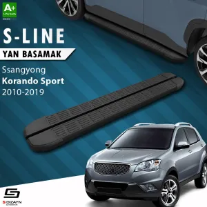 S-Dizayn Ssangyong Korando Sport S-Line Siyah Yan Basamak 203 Cm 2010-2019 A+ Kalite thumb 1