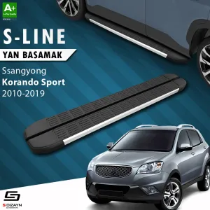 S-Dizayn Ssangyong Korando Sport S-Line Aluminyum Yan Basamak 203 Cm 2010-2019 A+ Kalite thumb 1