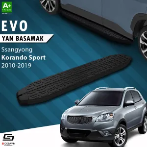 S-Dizayn Ssangyong Korando Sport Evo Siyah Yan Basamak 203 Cm 2010-2019 A+ Kalite thumb 1