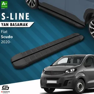 S-Dizayn Fiat Scudo 3 Kısa Şase S-Line Siyah Yan Basamak 213 Cm 2020 Üzeri A+ Kalite thumb 1
