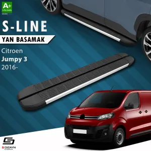 S-Dizayn Citroen Jumpy 3 Kısa Şase S-Line Aluminyum Yan Basamak 213 Cm 2016 Üzeri A+ Kalite thumb 1