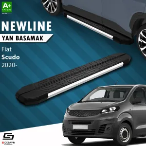 S-Dizayn Fiat Scudo 3 Uzun Şase NewLine Krom Yan Basamak 243 Cm 2020 Üzeri A+ Kalite thumb 1