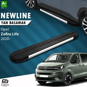 Opel Zafira 2019-Günümüz uyumlu Life Uzun Şase NewLine Krom Yan Basamak 243 Cm 2020 Üzeri A+ Kalite modelleri DRS Tuning'de. Kaliteli malzeme, hızlı kargo ve